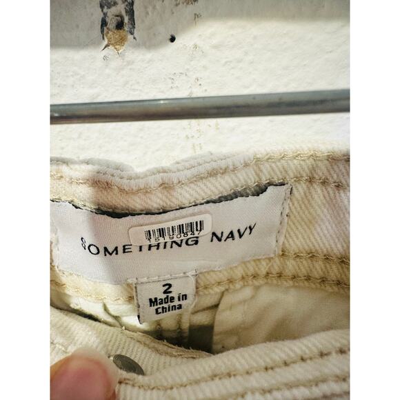 SOMETHING NAVY White Two Tone Denim Cotton Extra Wide Flair Jeans Size 25 - Picture 5 of 16